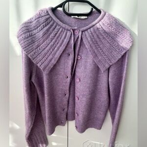 Mango Lavender Cardigan Sweater